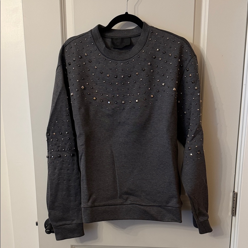 Prada Studded Gray Sweatshirt